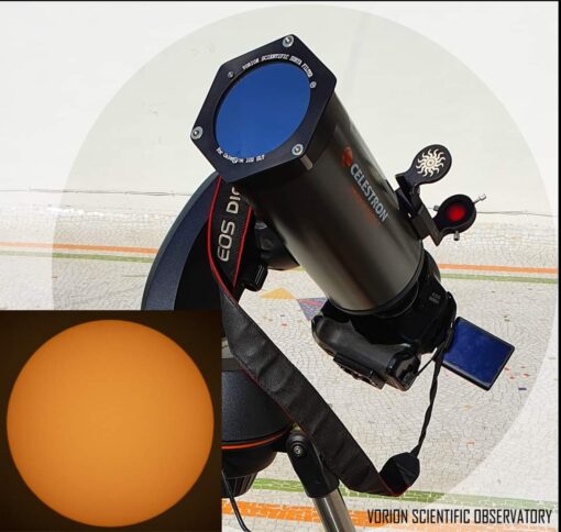 mounted solar filter with thousand oaks optical solarlite film